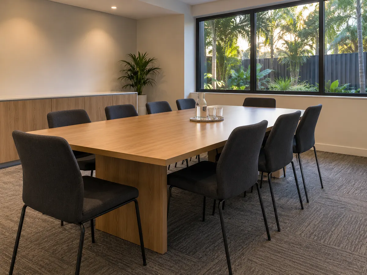 Common room set up for a body corporate meeting